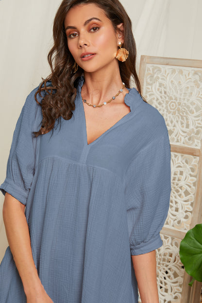 Robe longue avec poches latérales