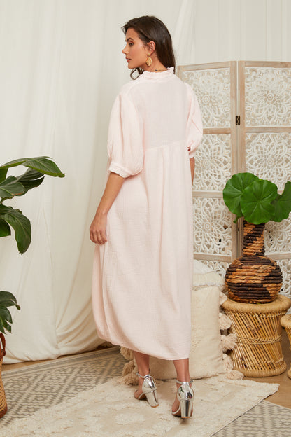 Robe longue avec poches latérales