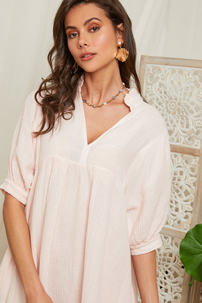 Robe longue avec poches latérales