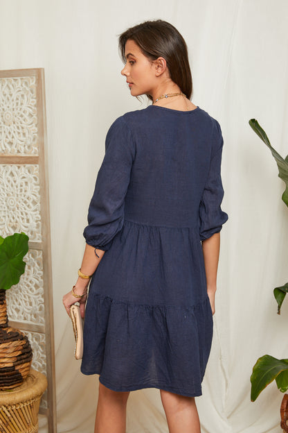 Robe courte avec manches 3/4 99998