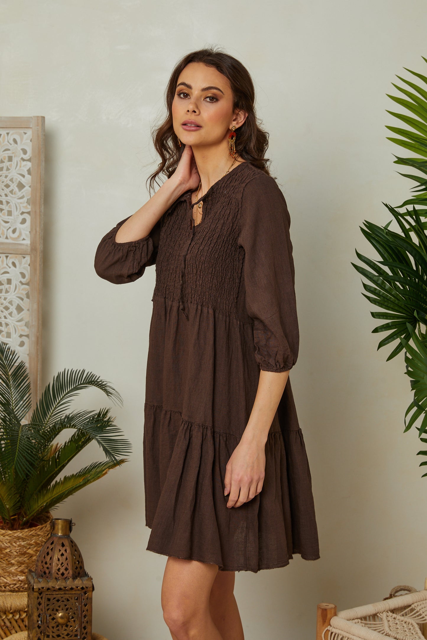 Robe courte avec manches 3/4 99998