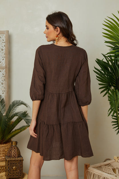 Robe courte avec manches 3/4 99998